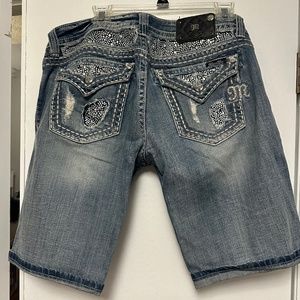 Miss Me Jean Bermuda Shorts